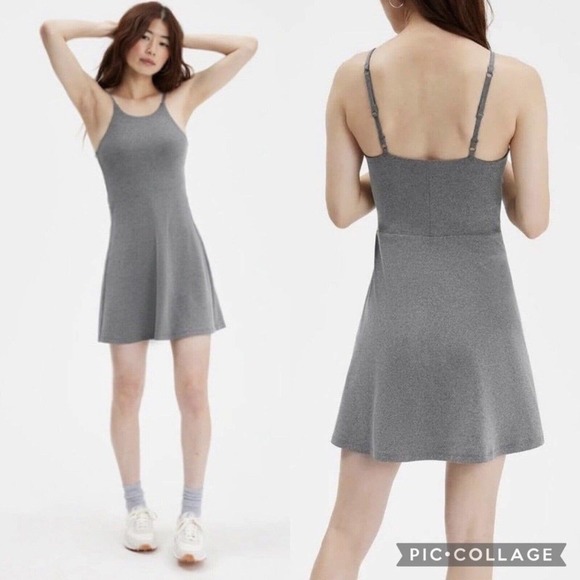girlfriend collective Dresses & Skirts - Girlfriend Collective Grey Naomi Active Wear Dress Size 6X
